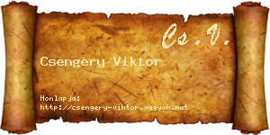 Csengery Viktor névjegykártya