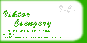 viktor csengery business card